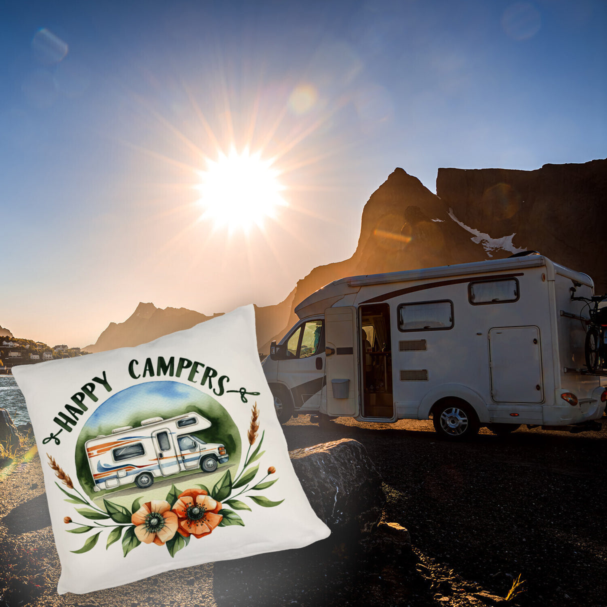 Wohnmobil Happy Campers Kissen