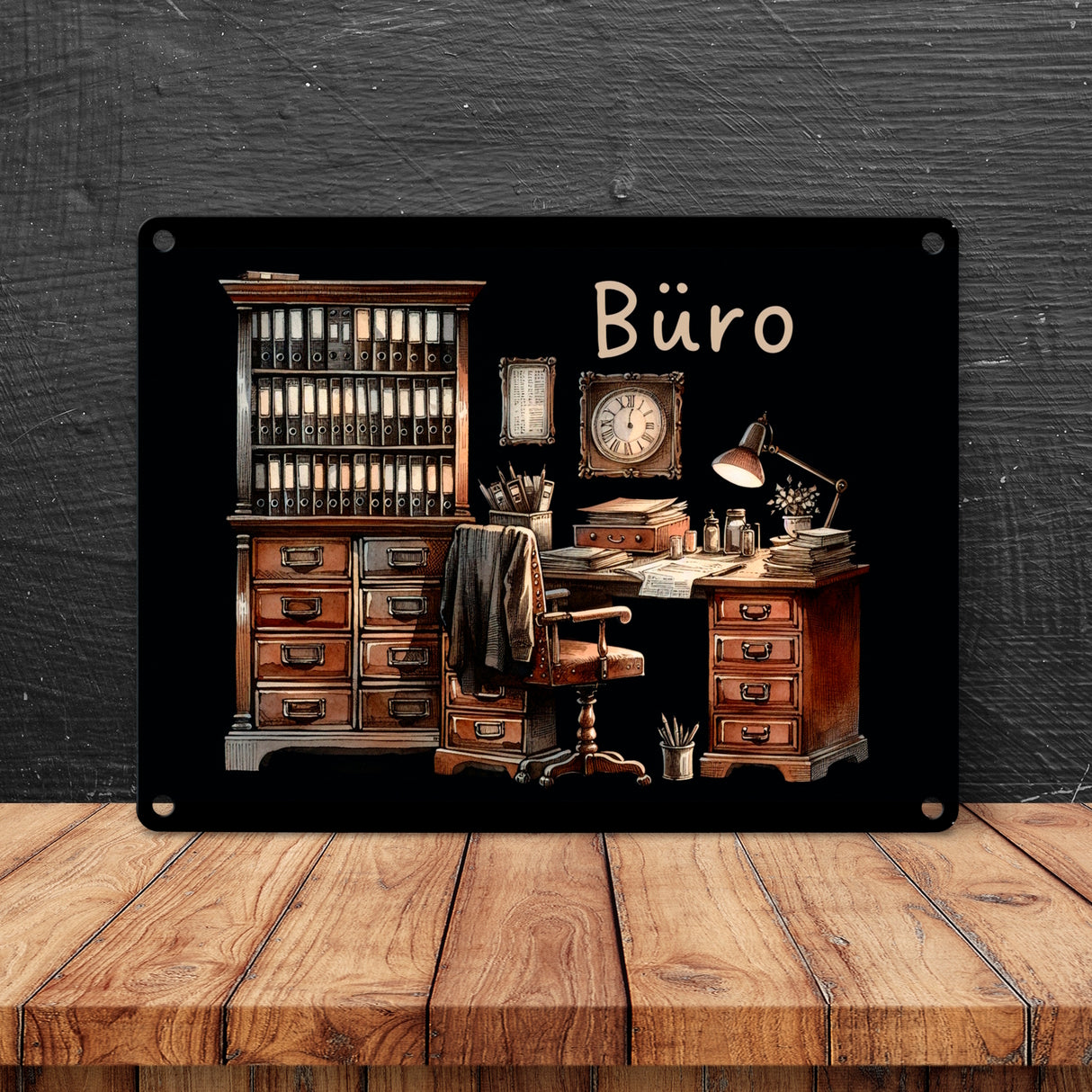 Büro Metallschild in 15x20 cm