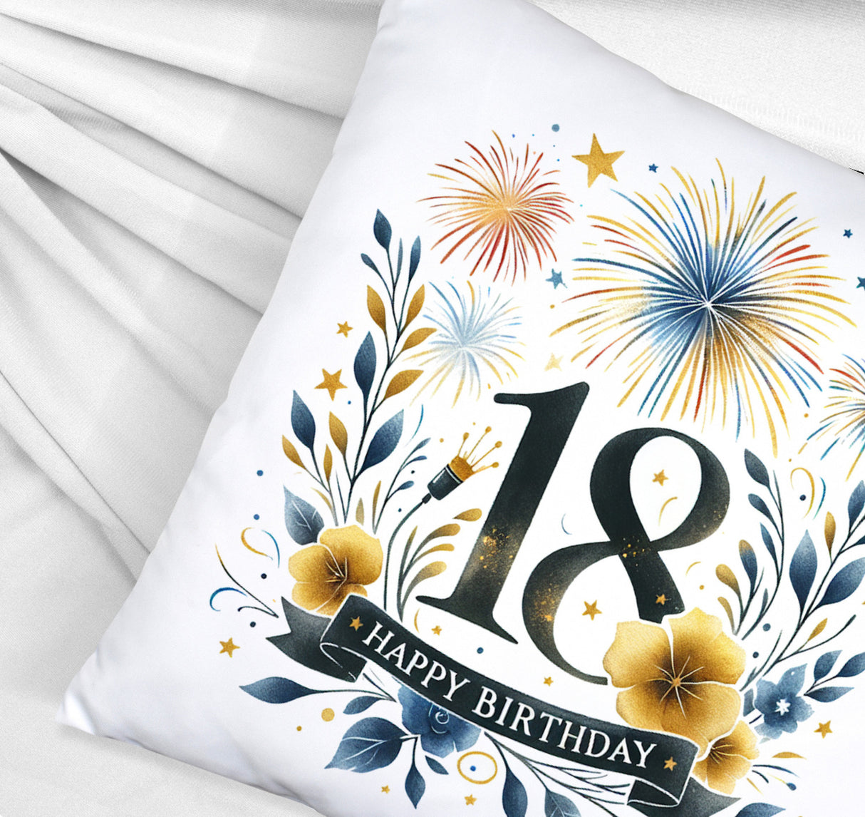 18. Geburtstag Kissen mit Spruch Happy Birthday 18