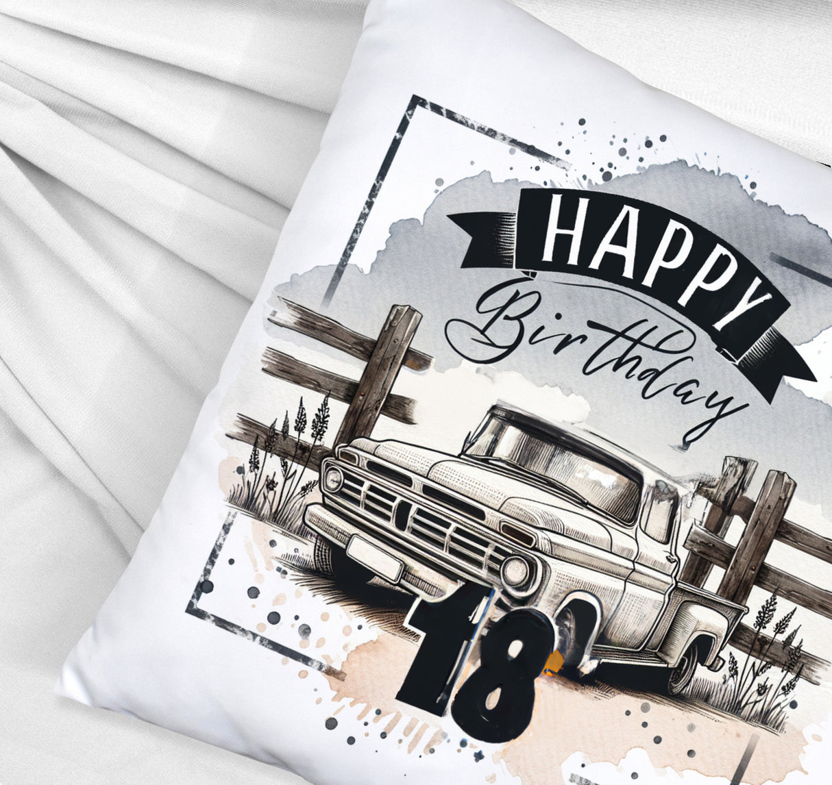 Happy Birthday 18 Auto Kissen