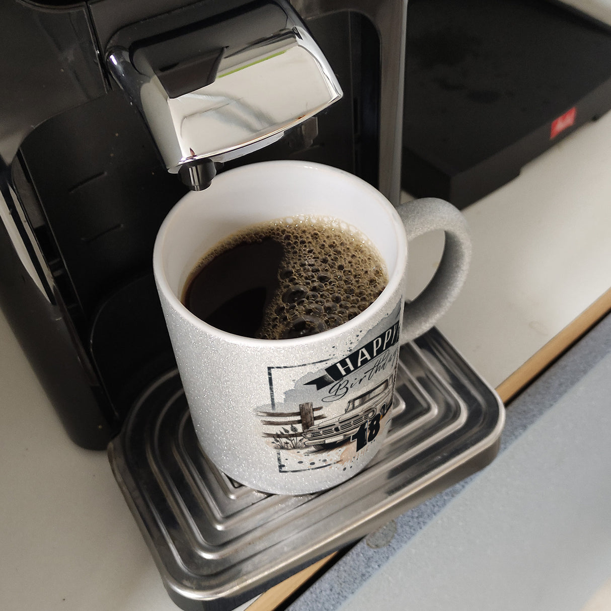 Happy Birthday 18 Auto Kaffeebecher