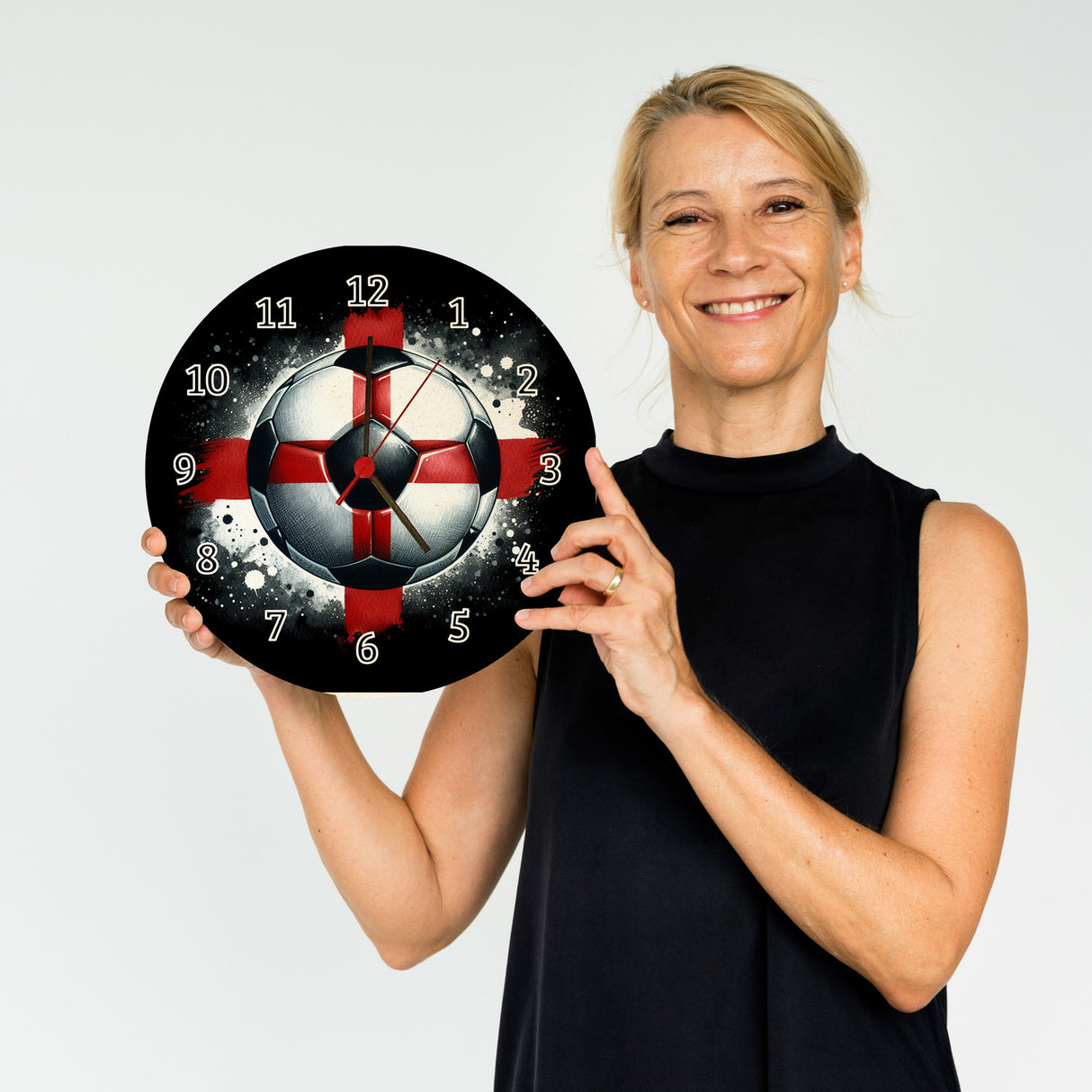 Fußball Englische Flagge Wanduhr