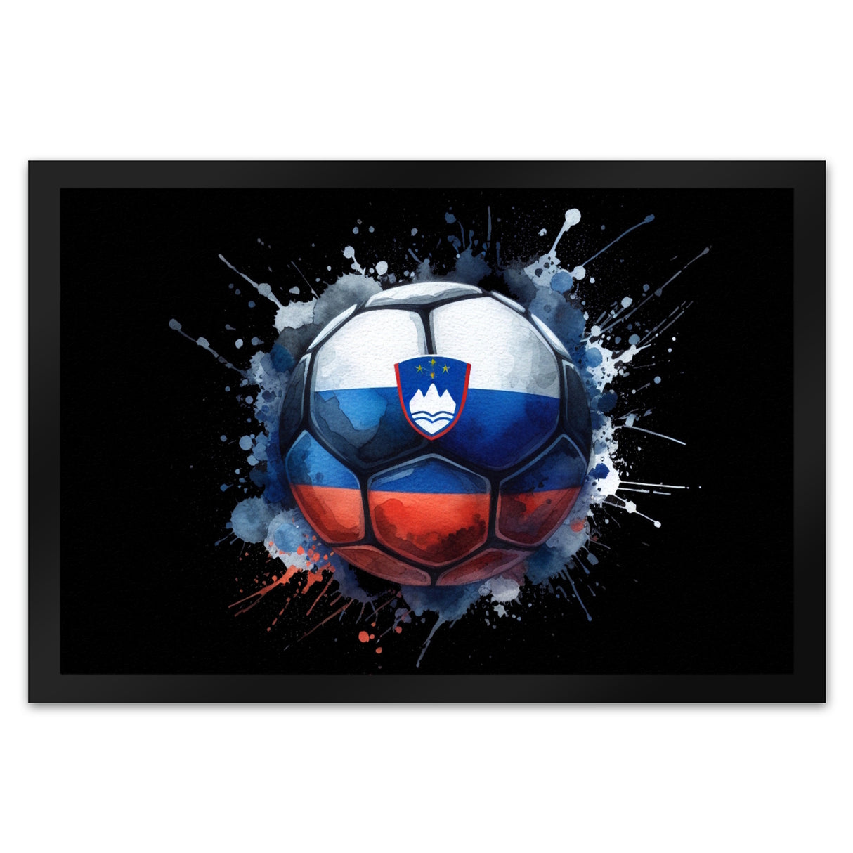 Fußball Slowenien Flagge Fußmatte in 35x50 cm