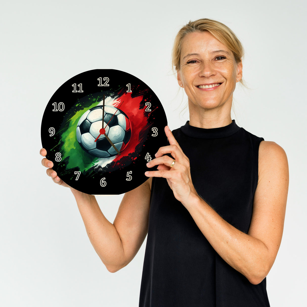 Fußball Italien Flagge Wanduhr