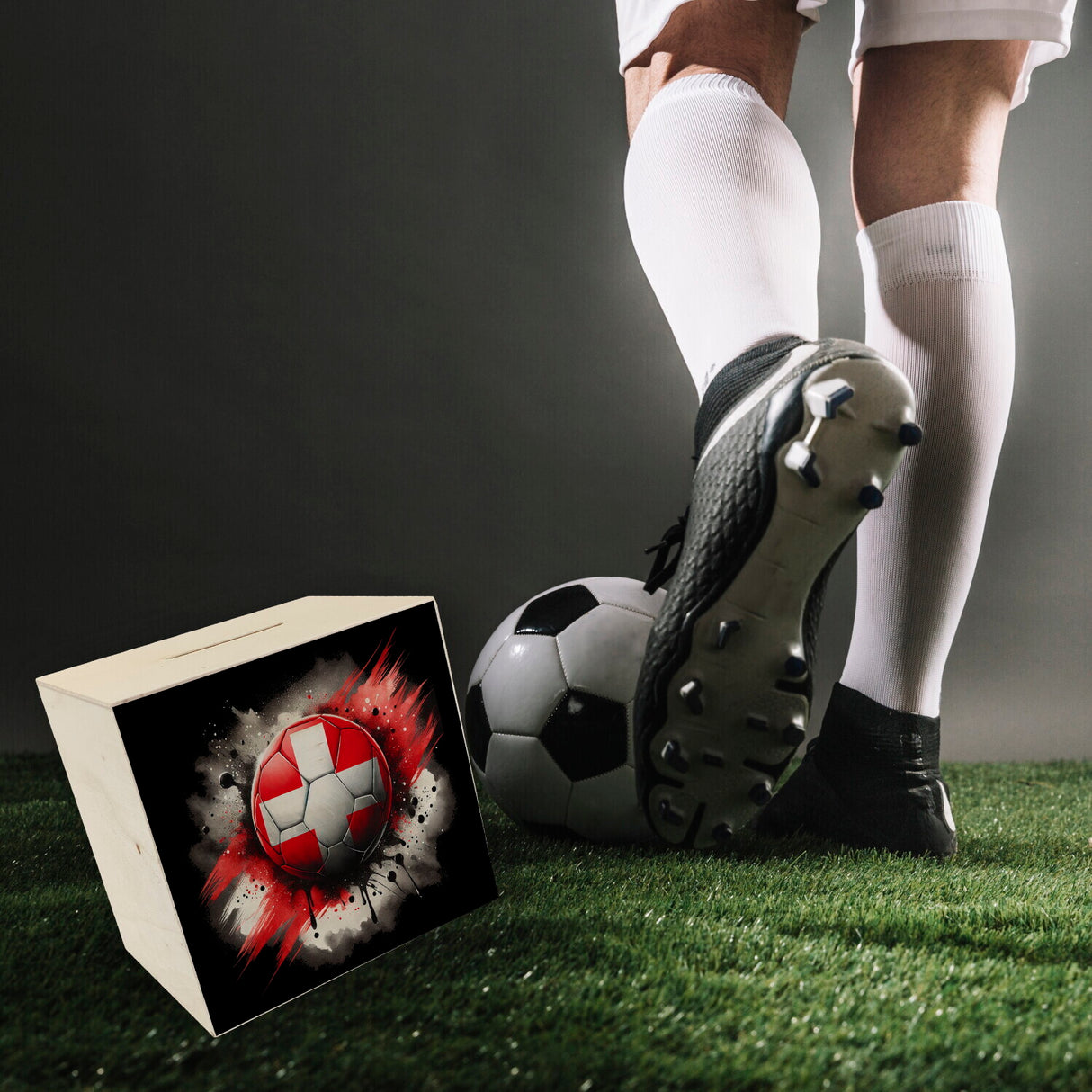Fußball Schweiz Flagge Spardose