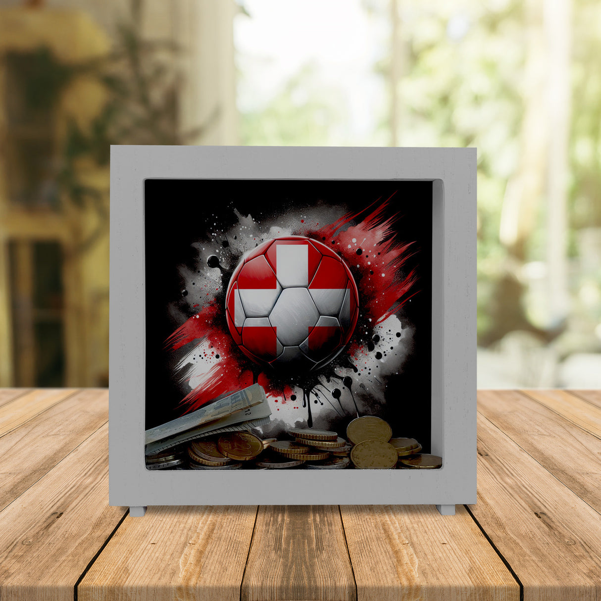 Fußball Schweiz Flagge Spardose