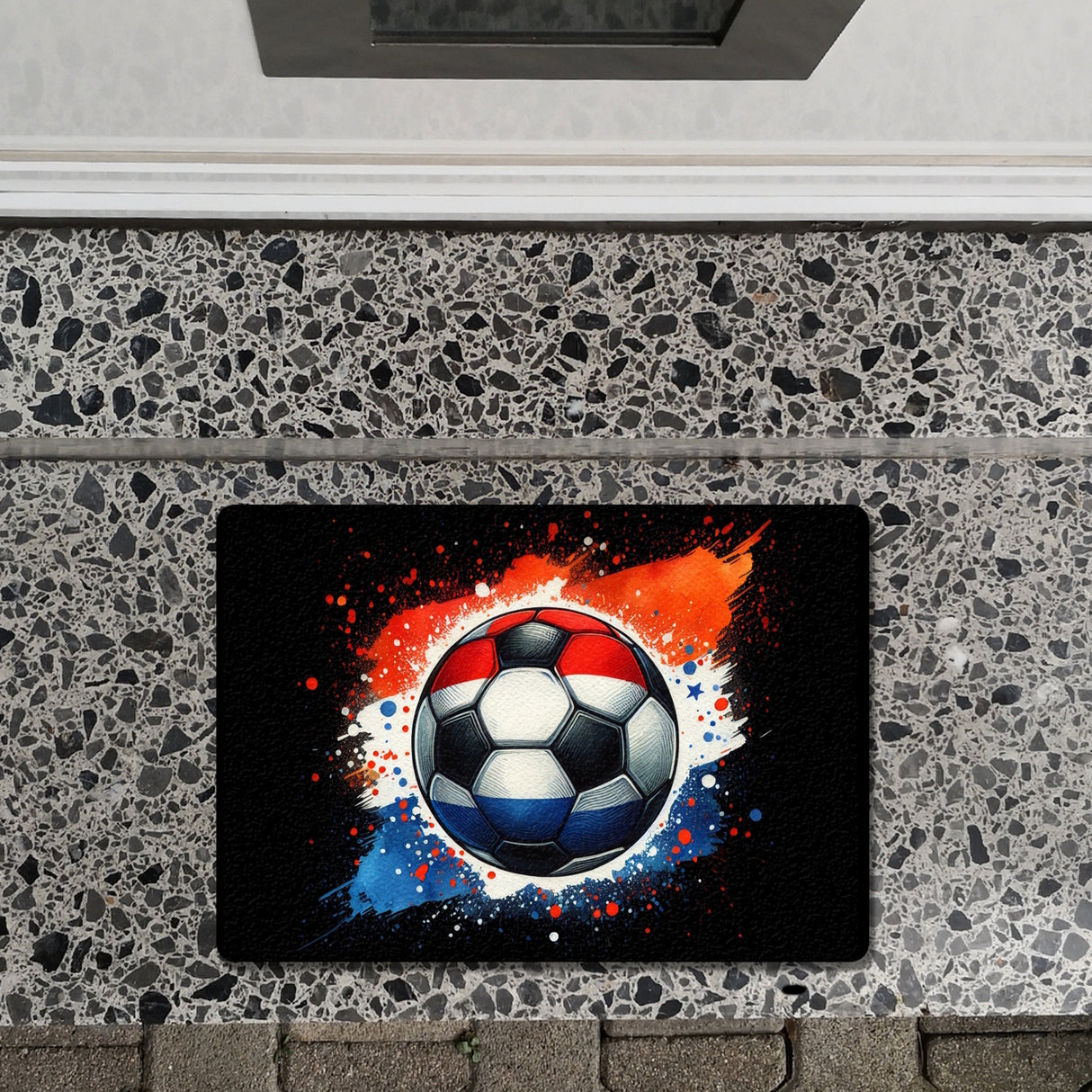 Fußball Niederlande Flagge Fußmatte in 35x50 cm ohne Rand
