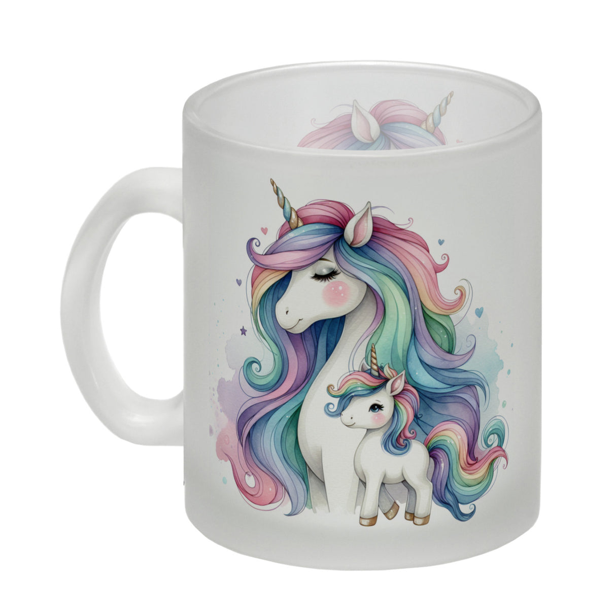 Einhorn-Mama mit Kind Kaffeebecher