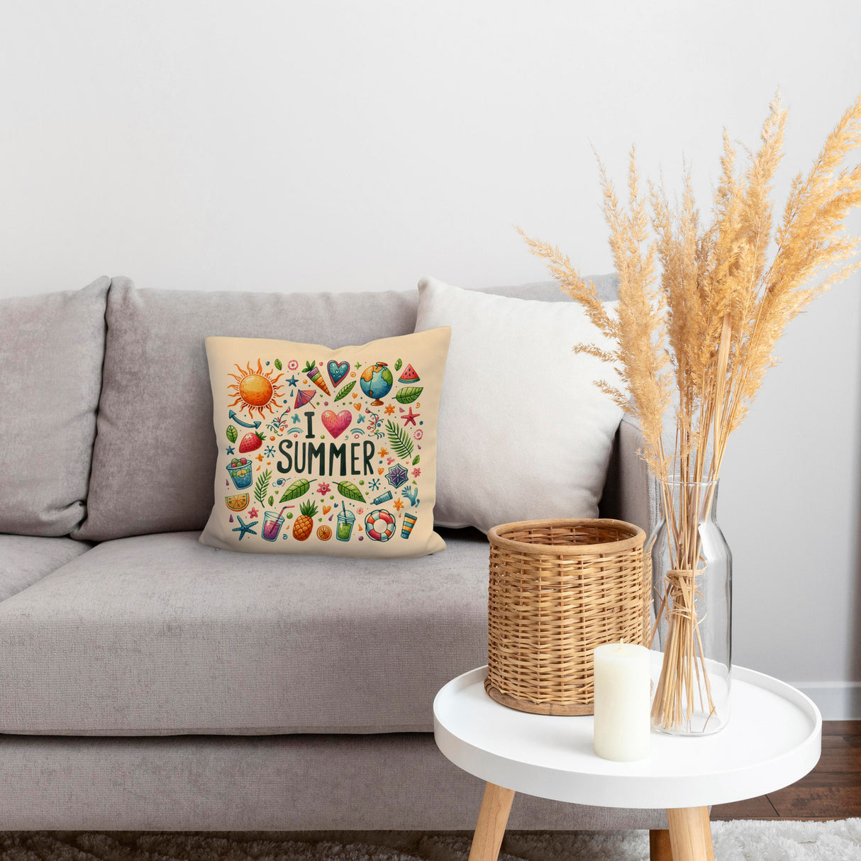 Sommer Kissen mit Spruch I love summer