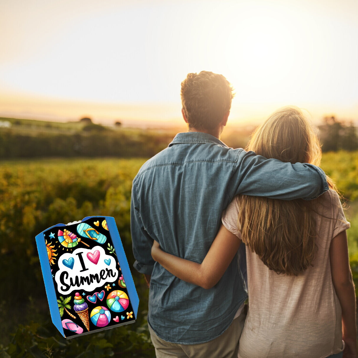 Endlich Sommer Parkscheibe mit Spruch I love Summer