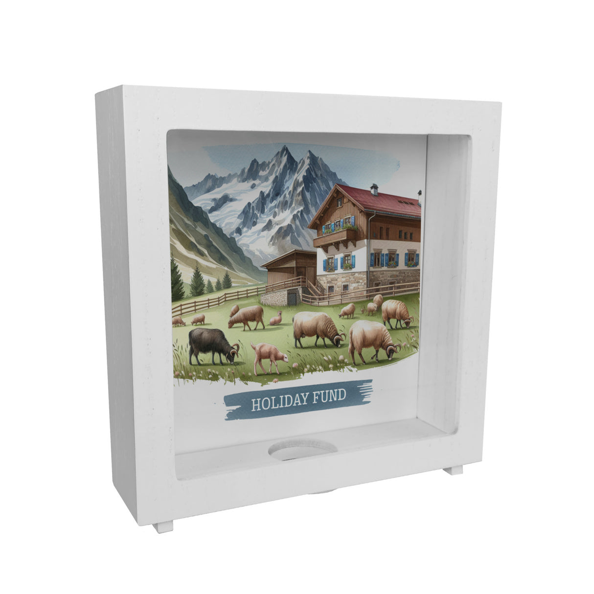 Urlaub auf dem Bauernhof Urlaubskasse Spardose mit Spruch Holiday Fund