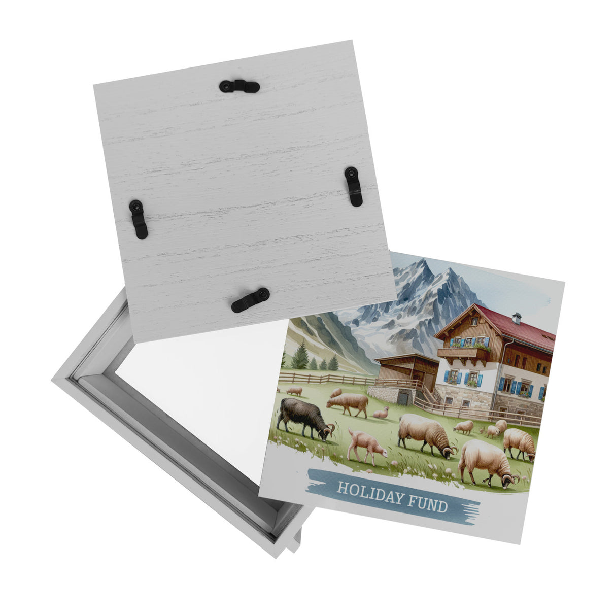 Urlaub auf dem Bauernhof Urlaubskasse Spardose mit Spruch Holiday Fund