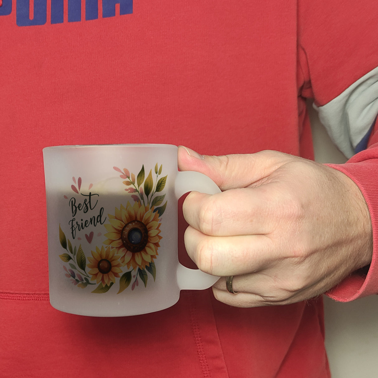 Beste Freundin Sonnenblume Kaffeebecher mit Spruch Best friend