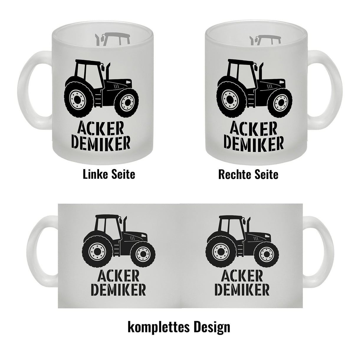 Traktor Kaffeebecher mit Spruch Ackerdemiker
