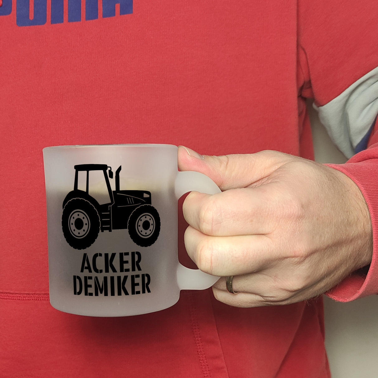 Traktor Kaffeebecher mit Spruch Ackerdemiker