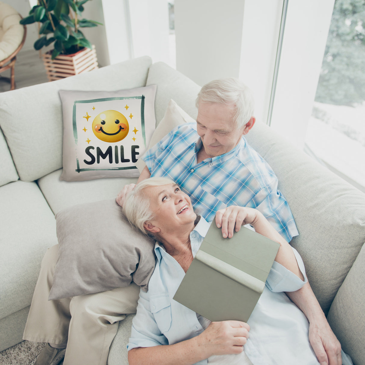 Smile Emoticon Kissen