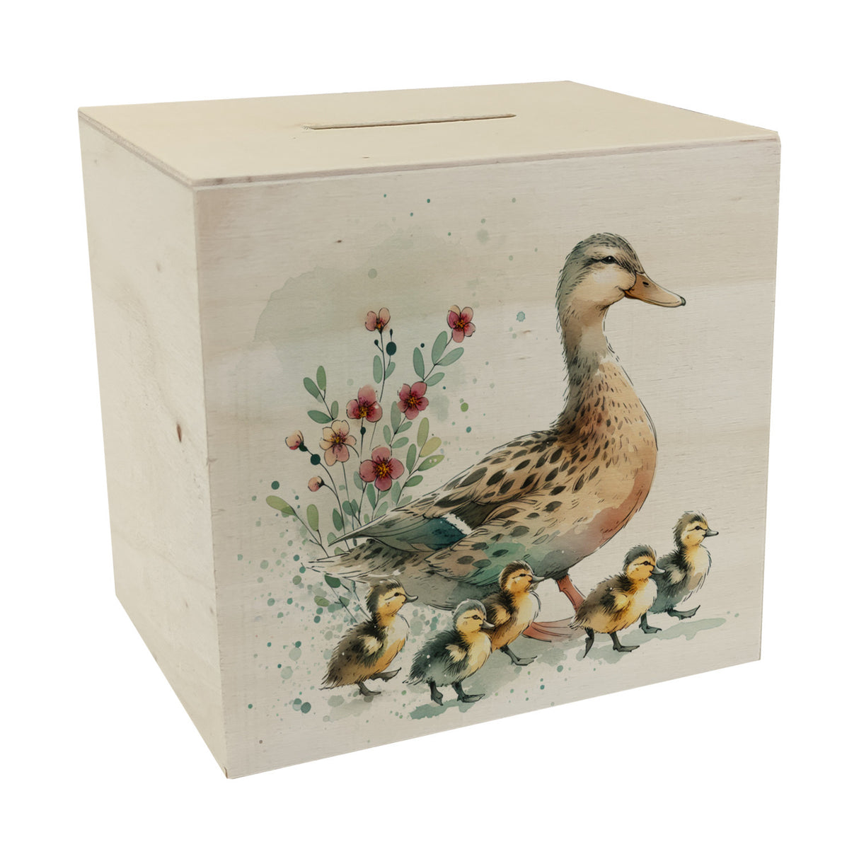 Ente mit Küken Spardose