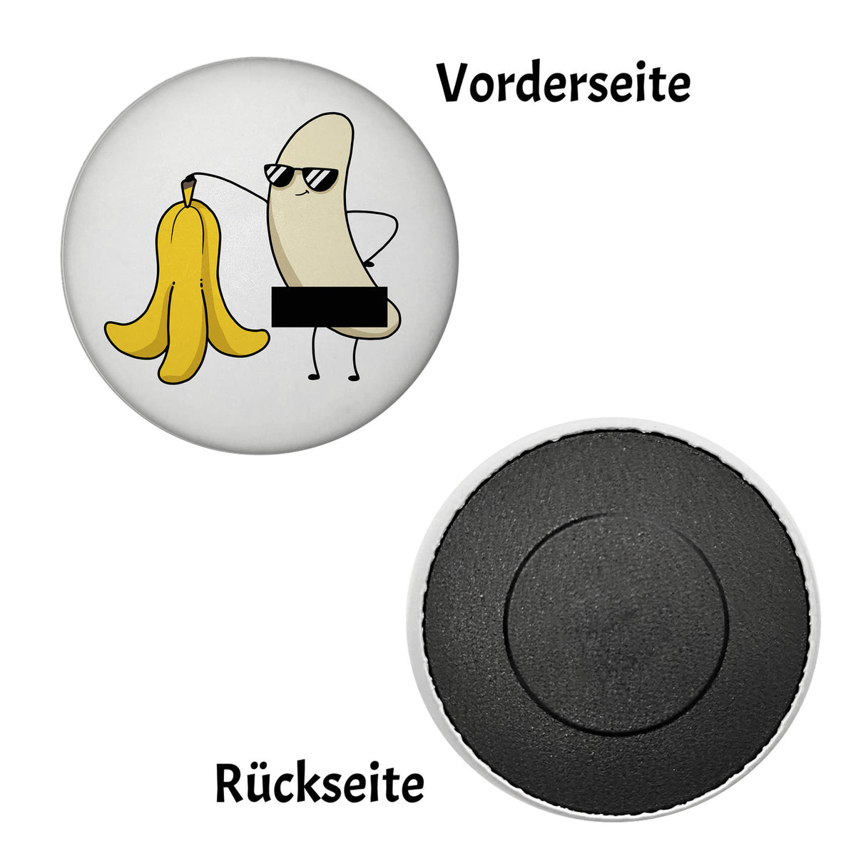Nackte Banane Magnet rund