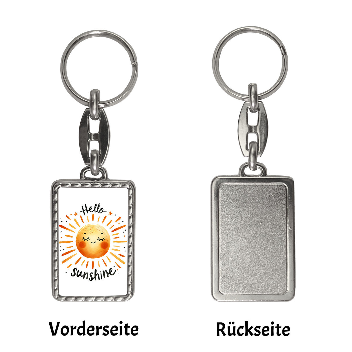 Sonne Freundschaft Schlüsselanhänger mit Spruch Hello sunshine