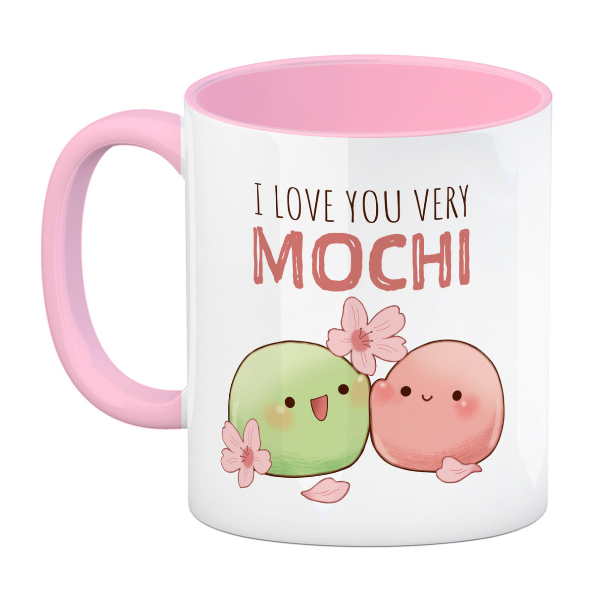 Mochi Paar Kaffeebecher mit Spruch I love you very Mochi