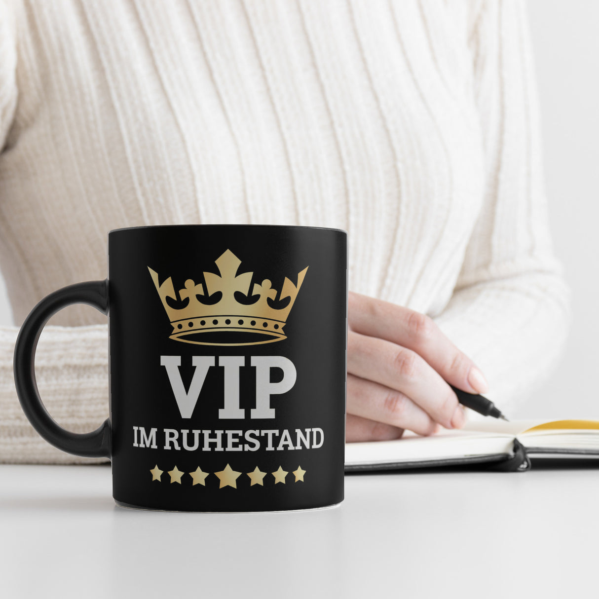 VIP im Ruhestand goldene Krone Tasse