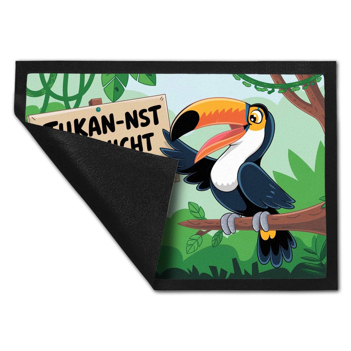 Tukan-nst hier nicht rein! Fußmatte in 35x50 cm mit Tukan im Dschungel