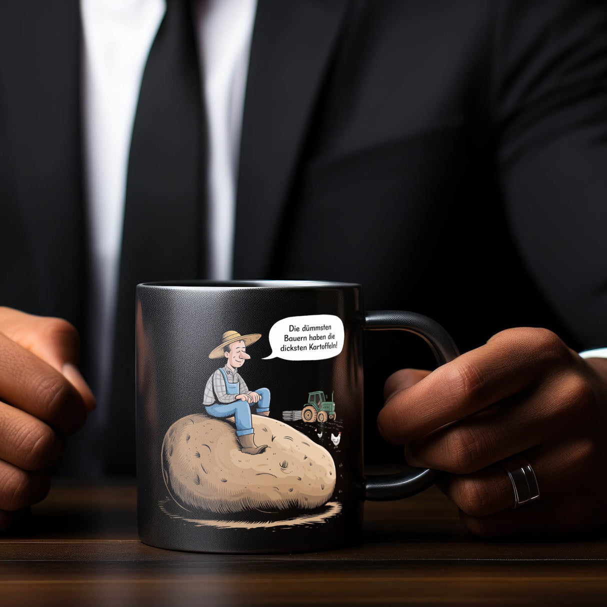 Dümmsten Bauern haben die dicksten Kartoffeln Tasse zur Motivation