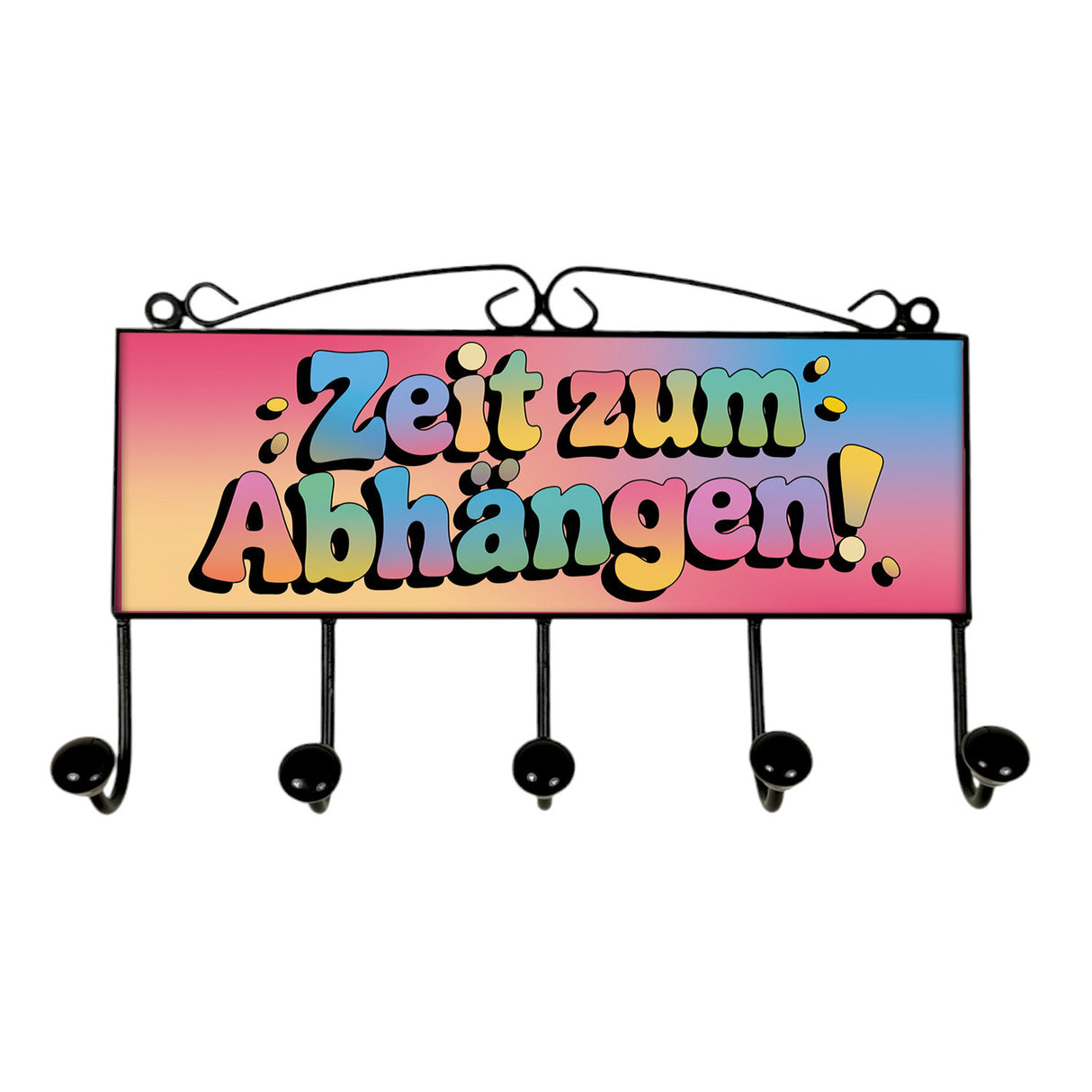 Zeit zum Abhängen Kleiderhaken Leiste mit 3 Haken