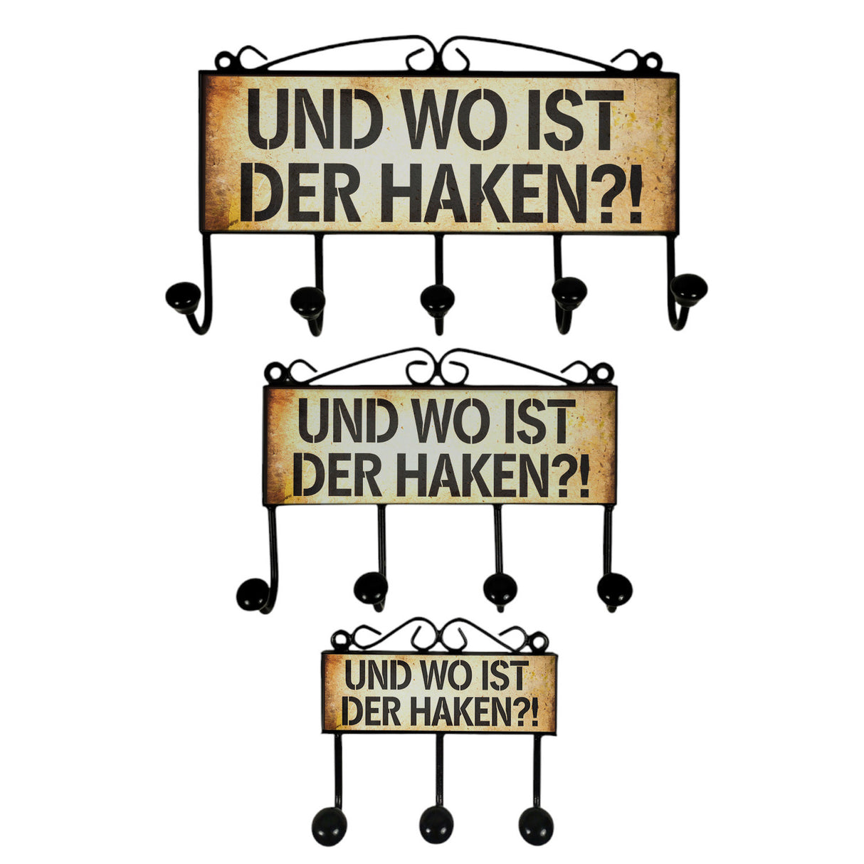 Und wo ist der Haken?! Kleiderhaken Leiste mit 3 Haken