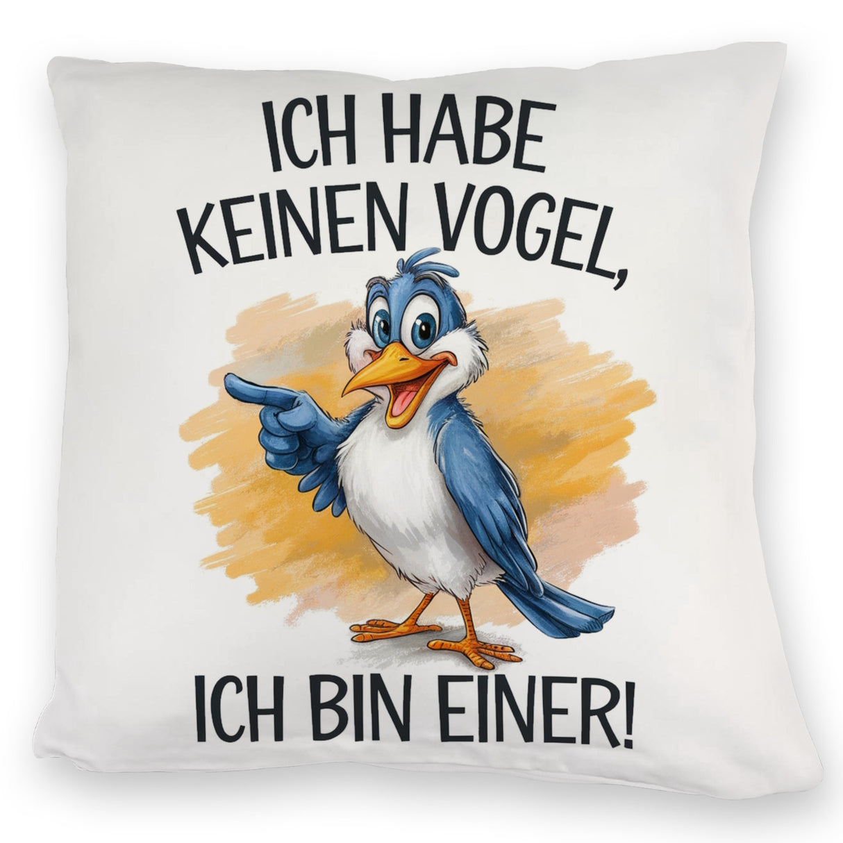 Cartoon Vogel Ich bin ein Vogel Kissen