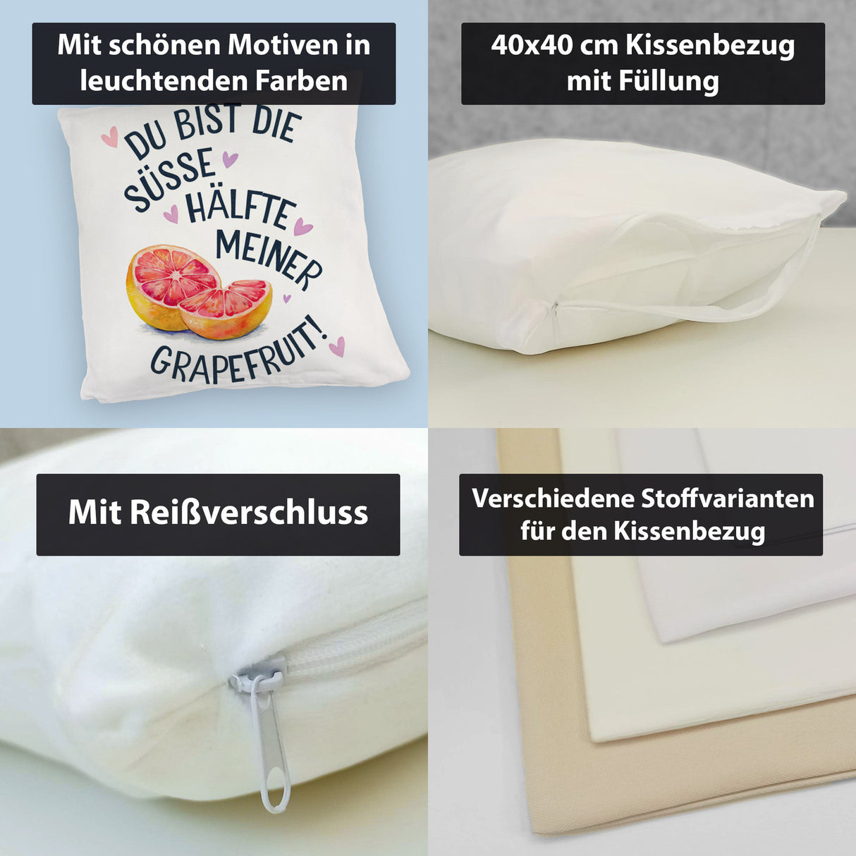 Süße Hälfte Kissen Grapefruit Illustration