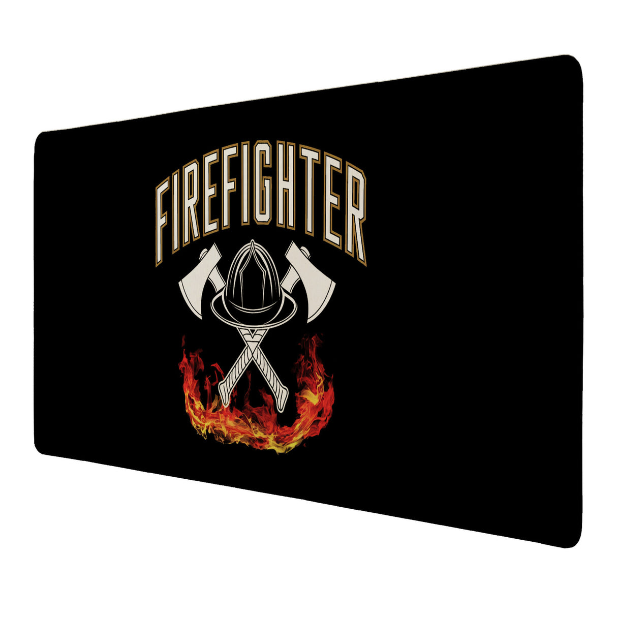 Feuerwehrhelm FIREFIGHTER Schreibtischunterlage 69x31cm XXL Mauspad für Feuerwehrleute
