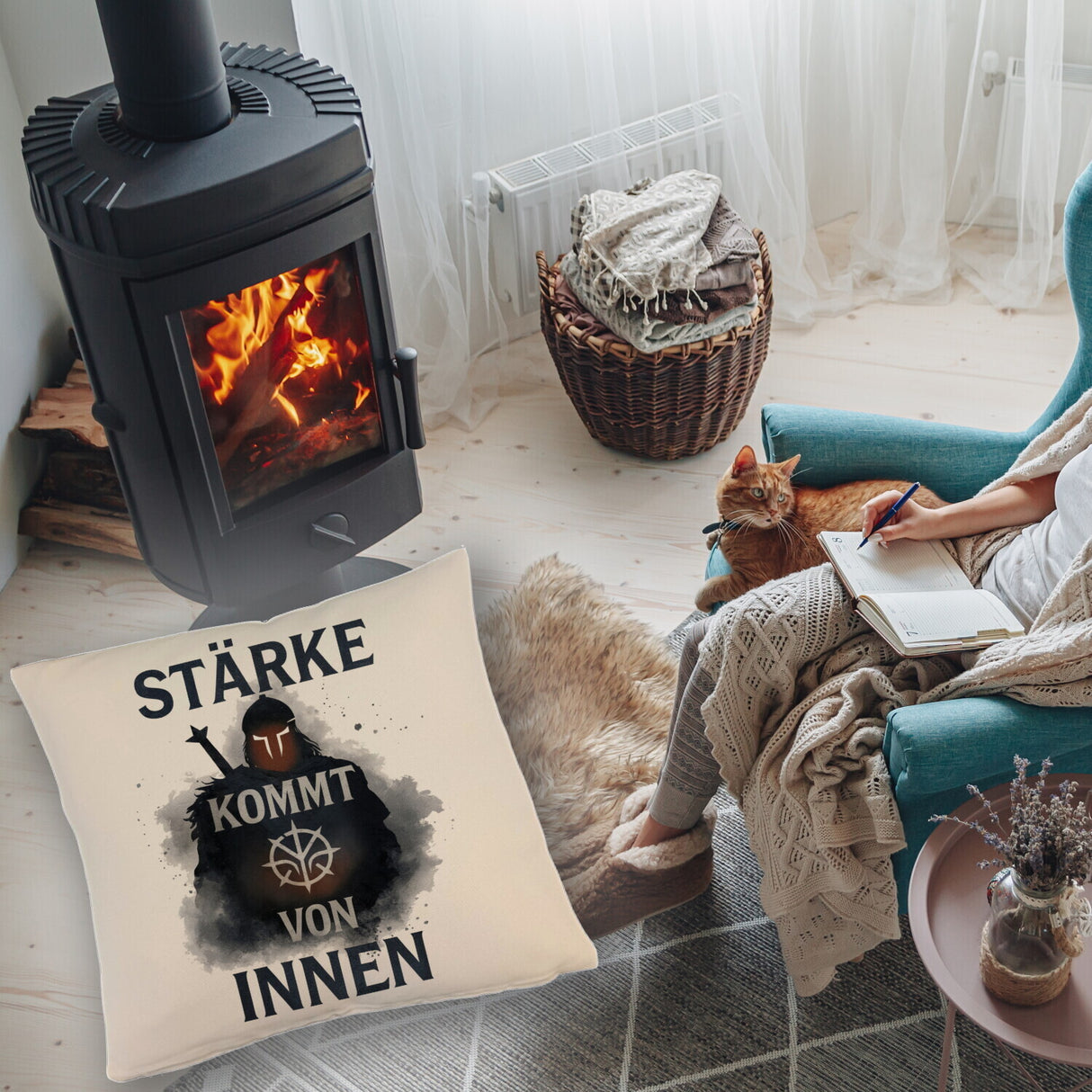 Starker Krieger - Stärke kommt von innen Kissen