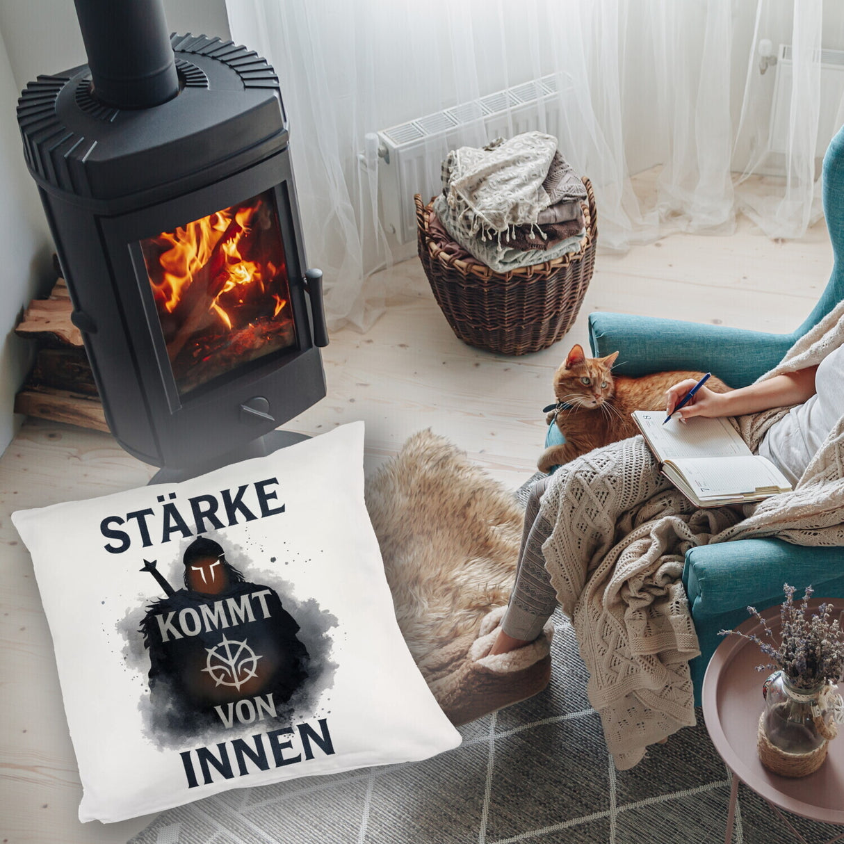 Starker Krieger - Stärke kommt von innen Kissen