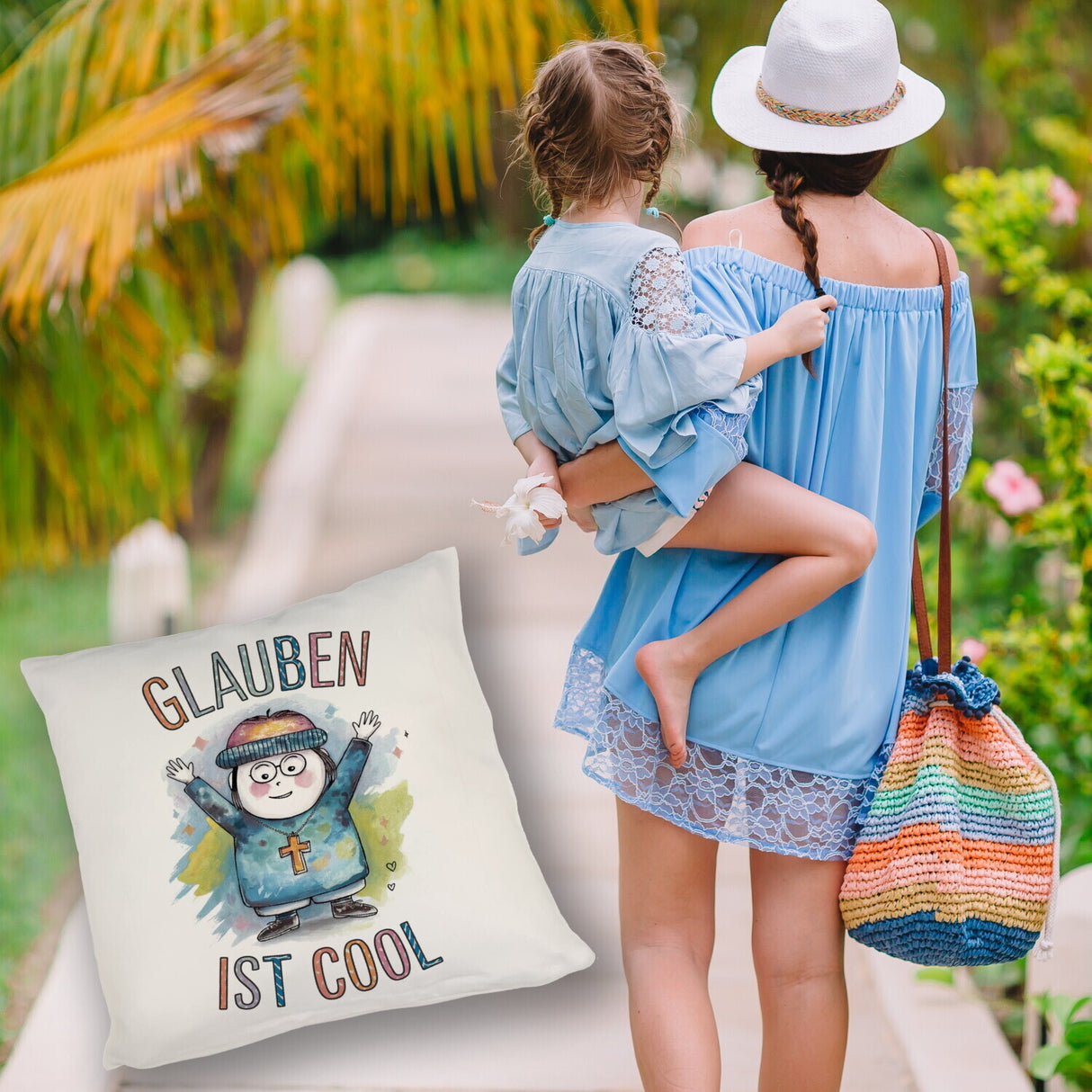 Glauben ist cool Kissen - christliches Motiv