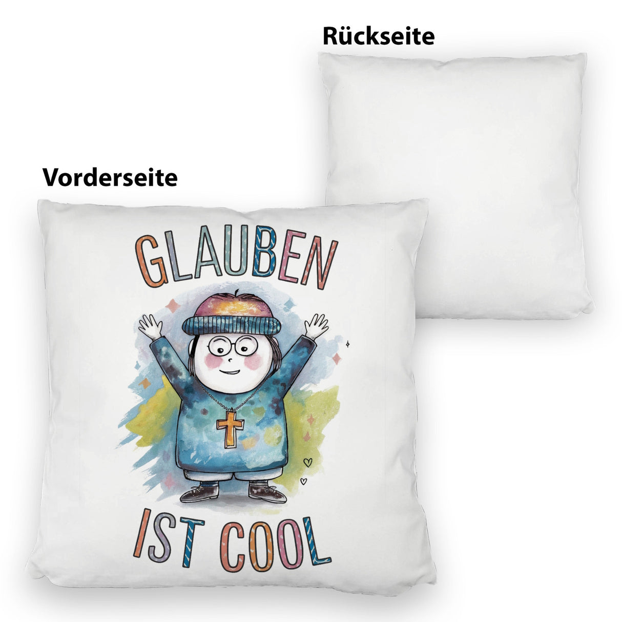 Glauben ist cool Kissen - christliches Motiv