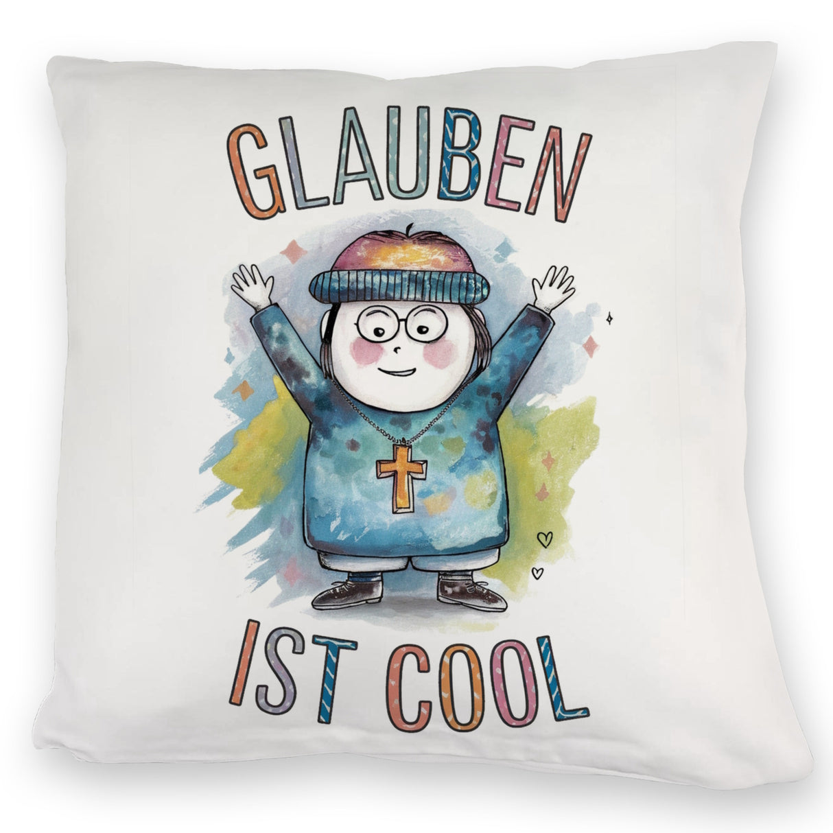 Glauben ist cool Kissen - christliches Motiv