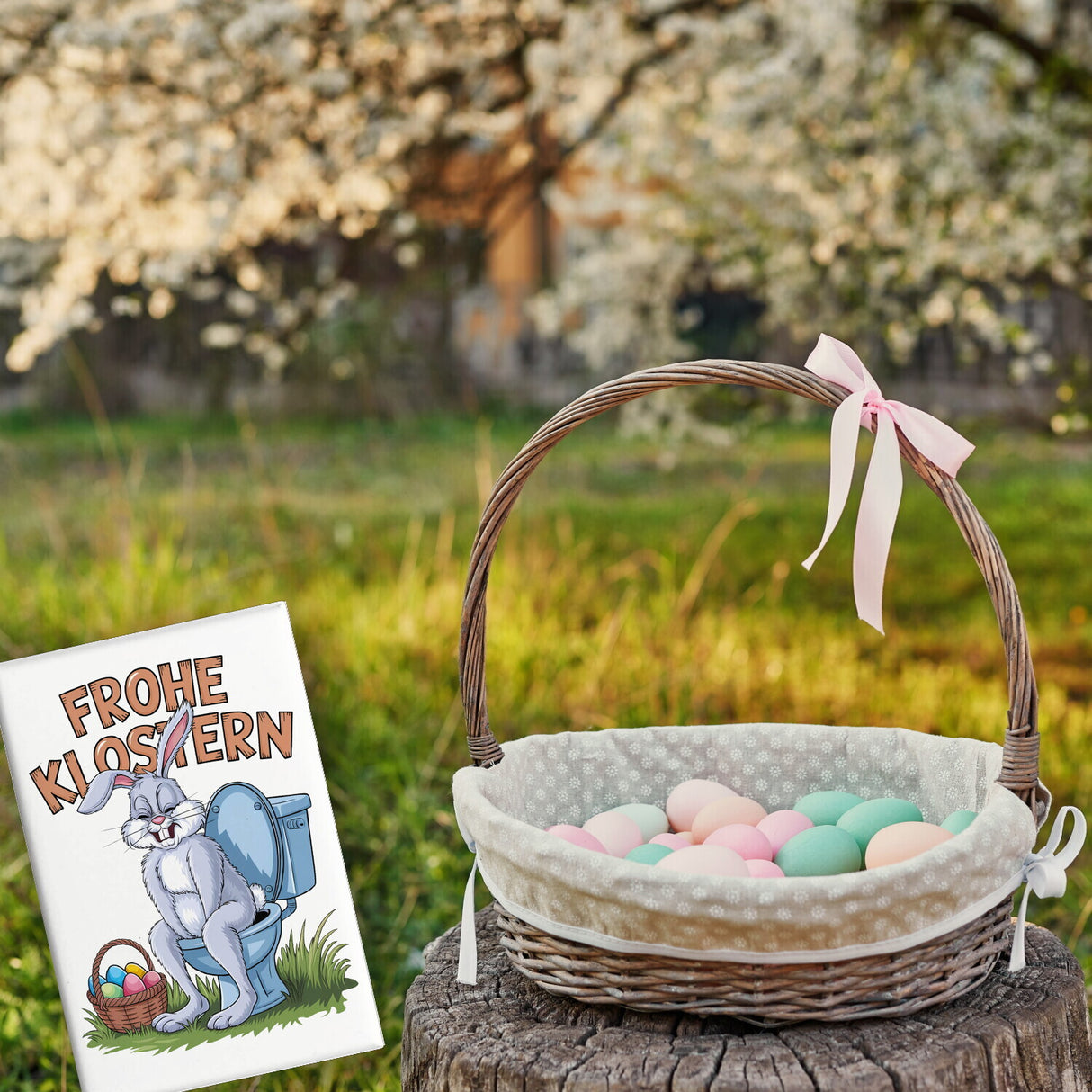 Frohe KLOstern Osterhase Souvenir Magnet für Humorliebhaber