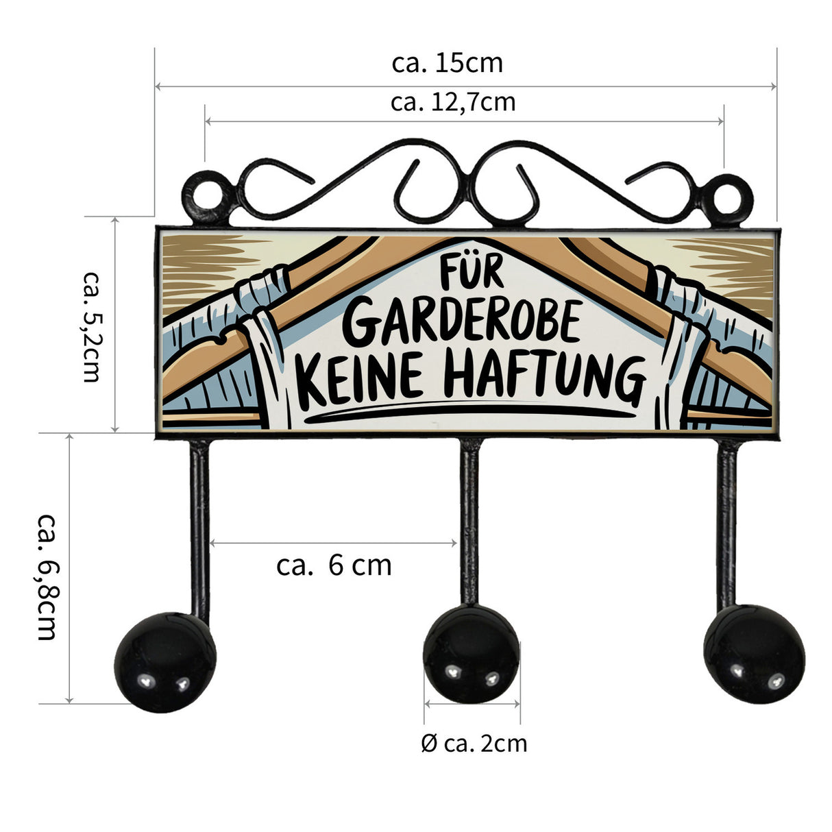 Für Garderobe keine Haftung Kleiderhaken Leiste mit 3 Haken
