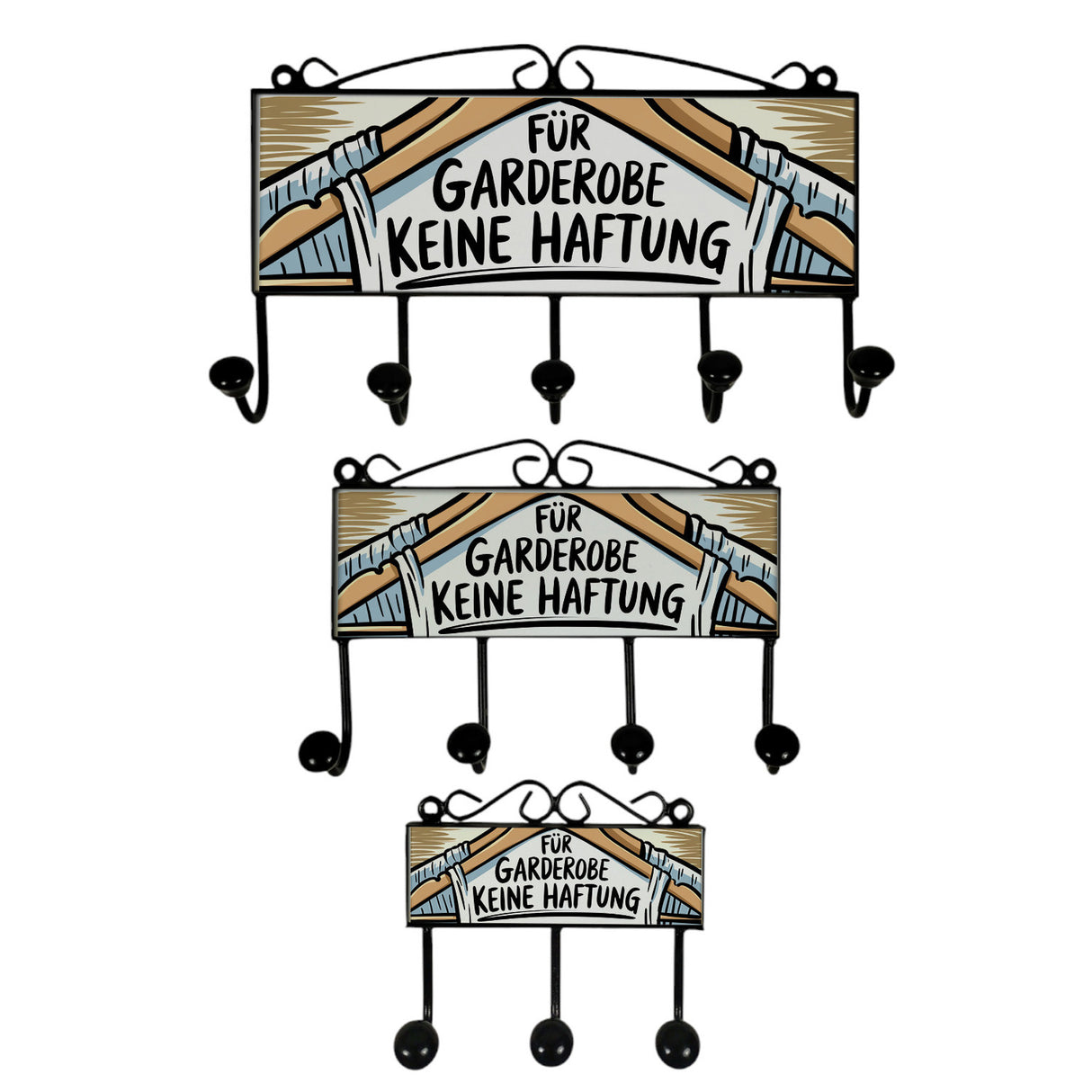 Für Garderobe keine Haftung Kleiderhaken Leiste mit 3 Haken