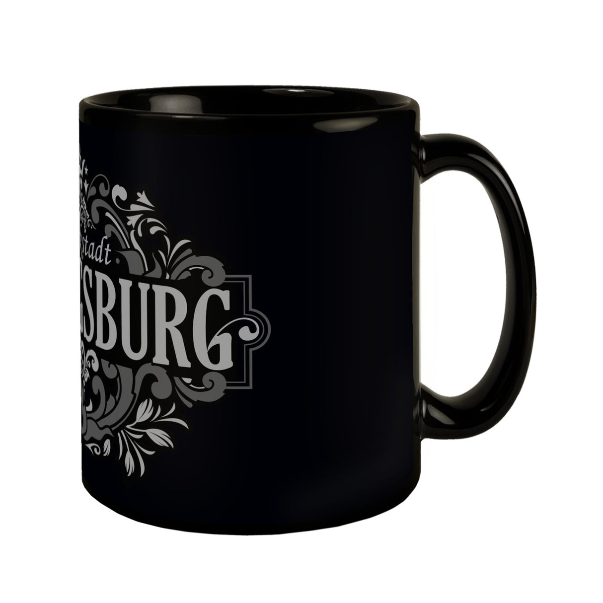 Ludwigsburg Barock Ornament Tasse - grau