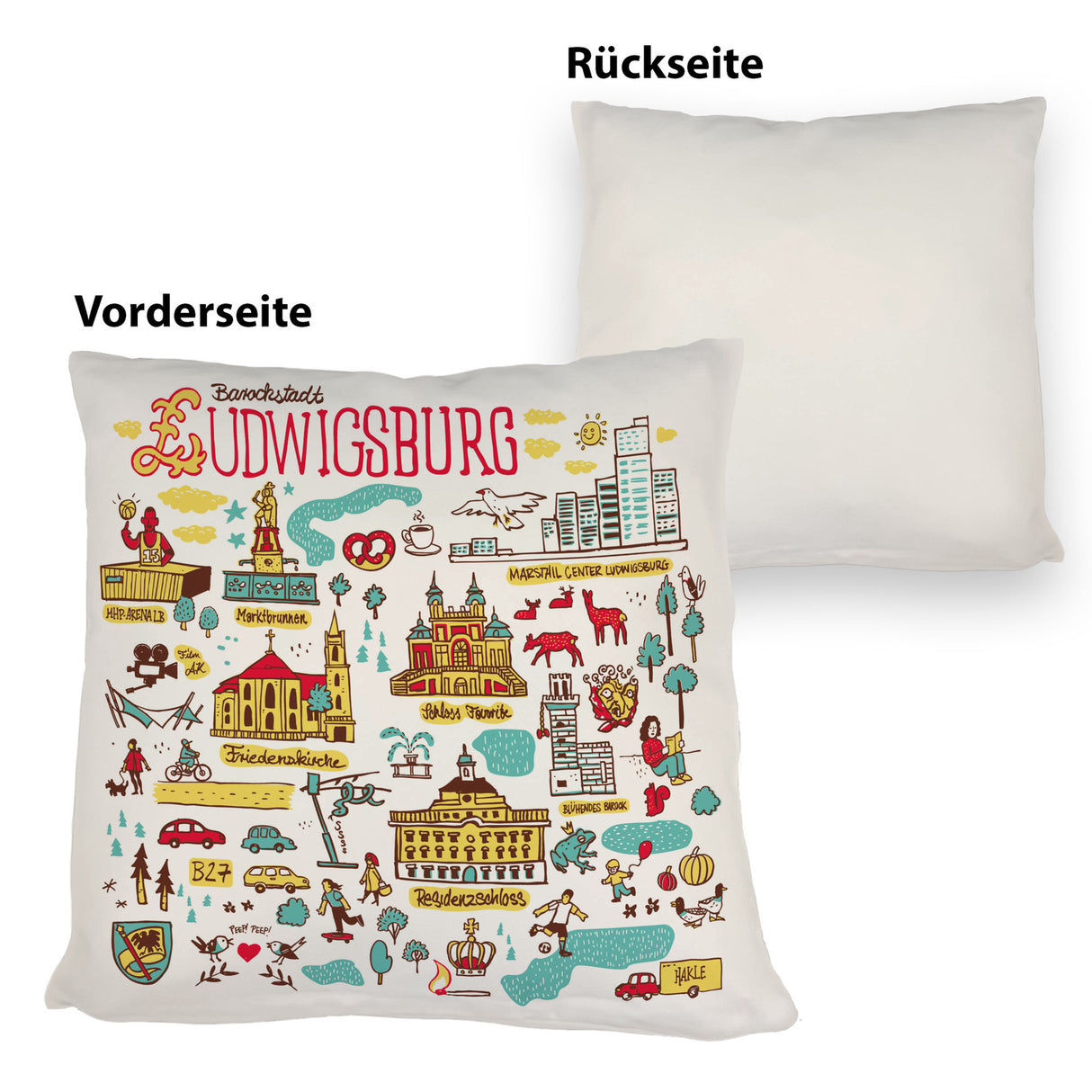 Ludwigsburg Wimmelbild Kissen