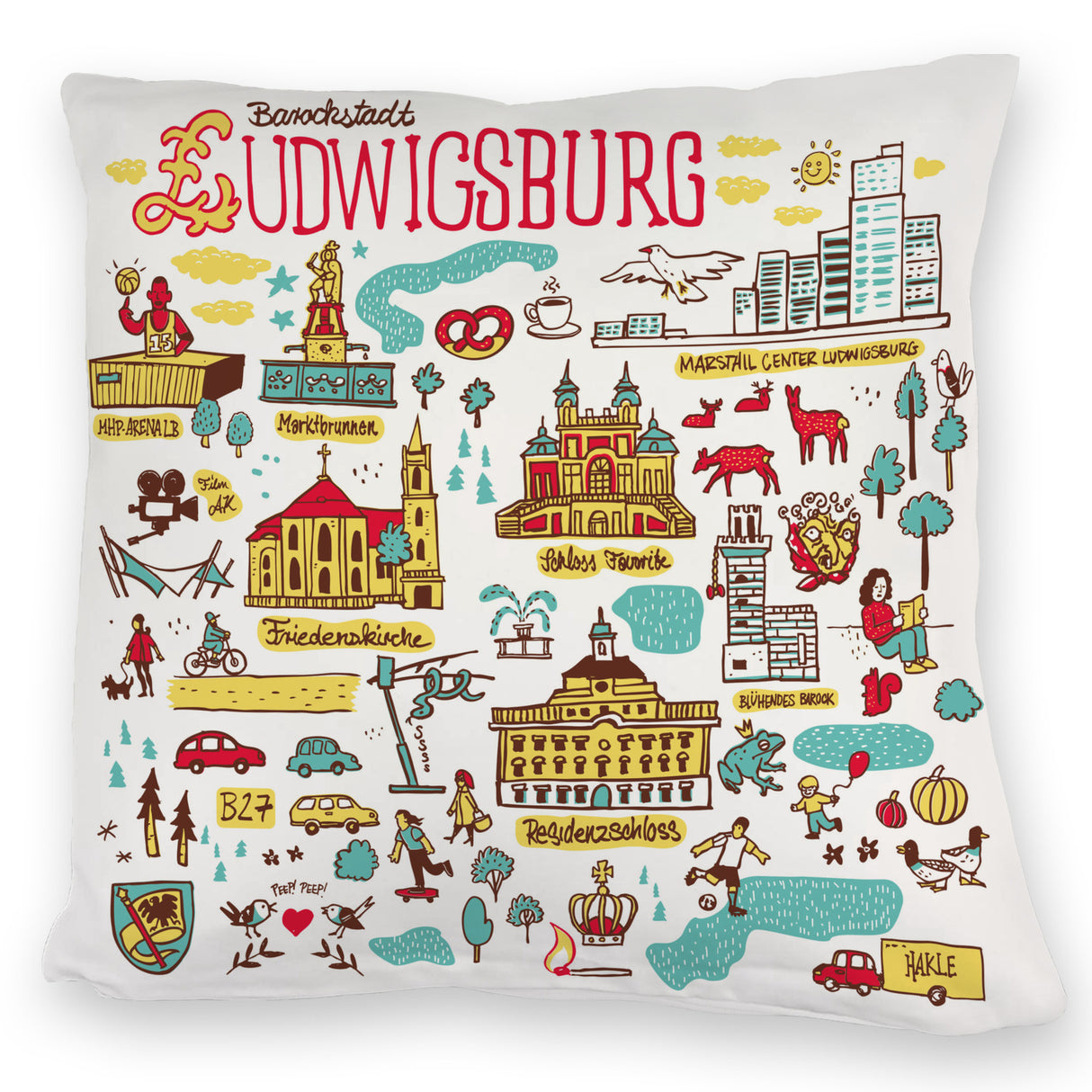 Ludwigsburg Wimmelbild Kissen