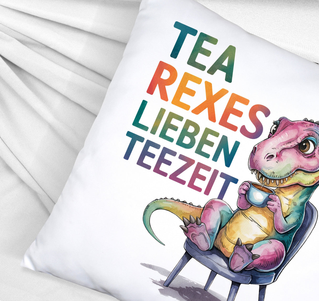 Tea rexes lieben Teezeit Kissen