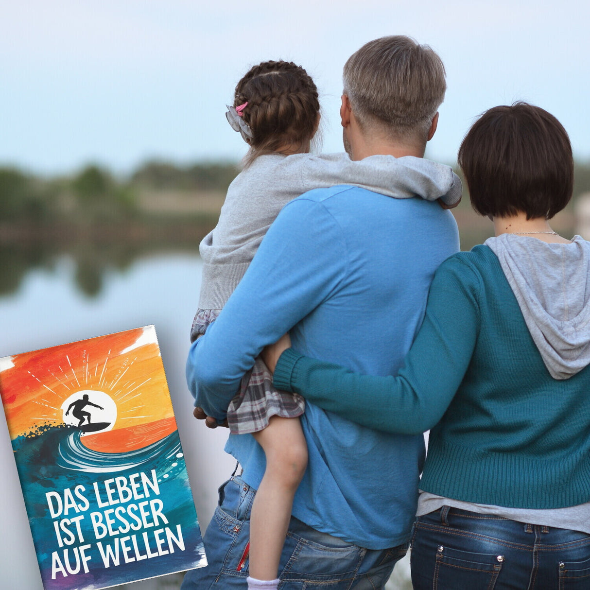 Surfer auf Welle Besser auf Wellen Souvenir Souvenir Magnet