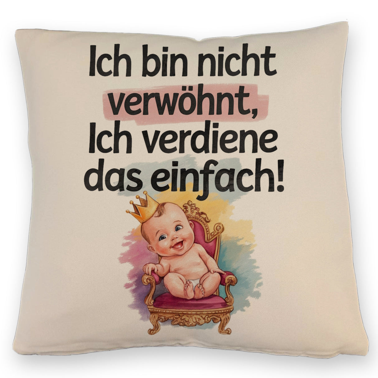 Baby auf Thron - Ich verdiene das Kissen