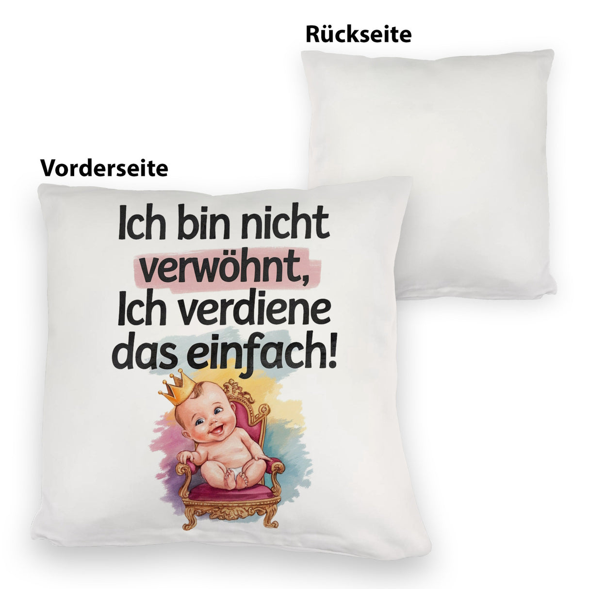 Baby auf Thron - Ich verdiene das Kissen