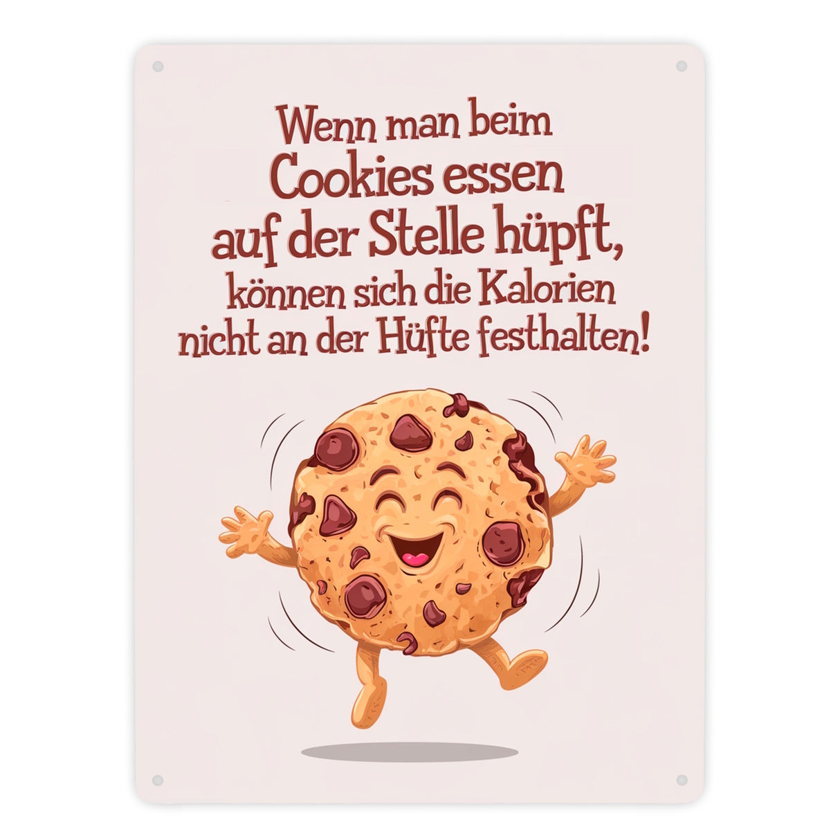 Cookie mit Spruch Metallschild in 15x20 cm für Keks-Liebhaber
