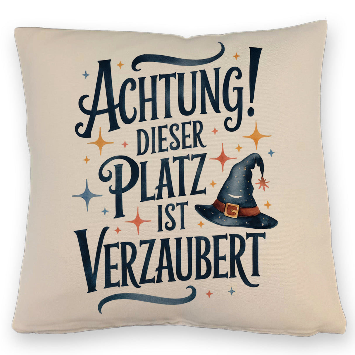 Zaubererhut Achtung Platz verzaubert Kissen