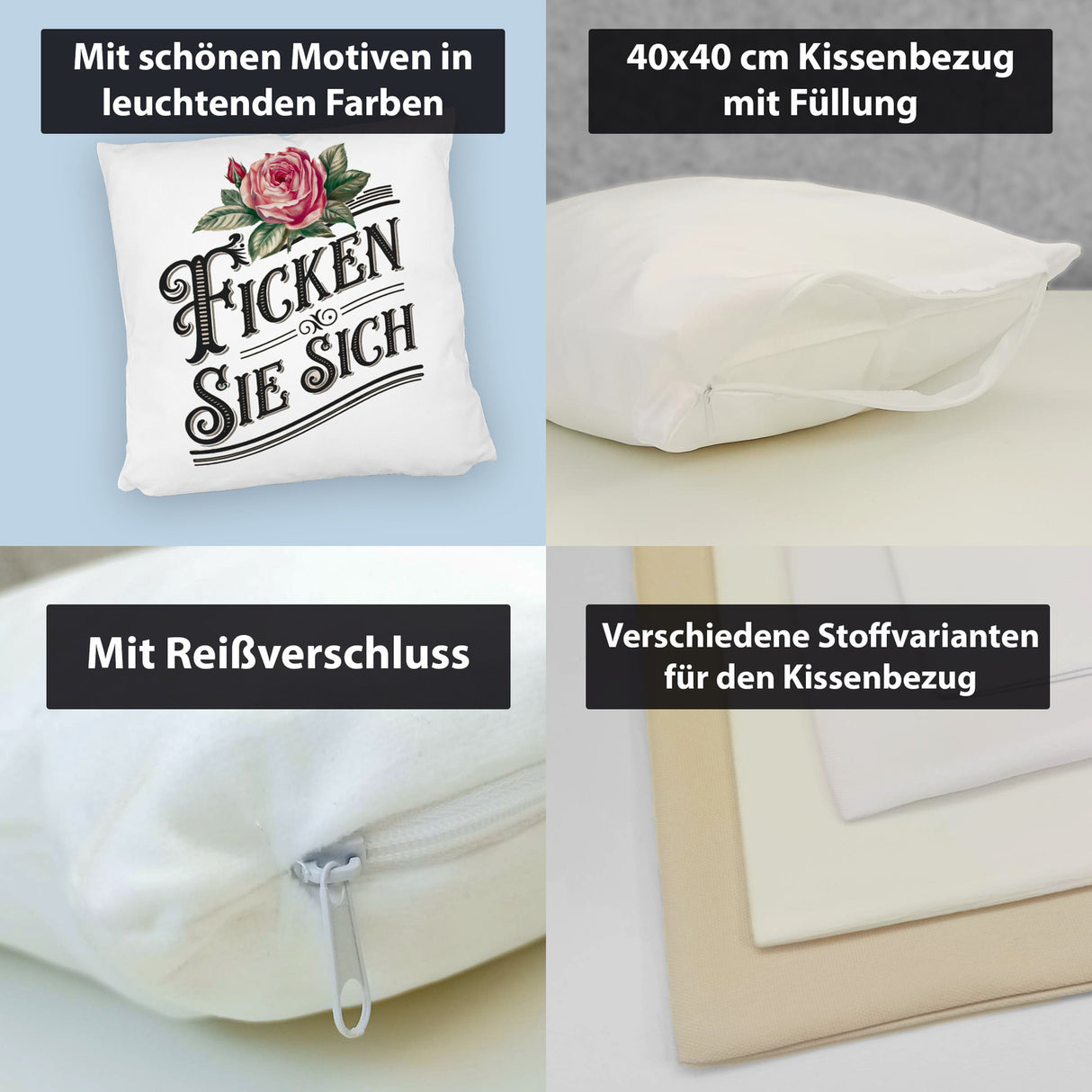 Ficken Sie Sich Kissen Rose Vintage
